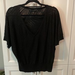 White House Black Market black short sleeved sweater. Size large